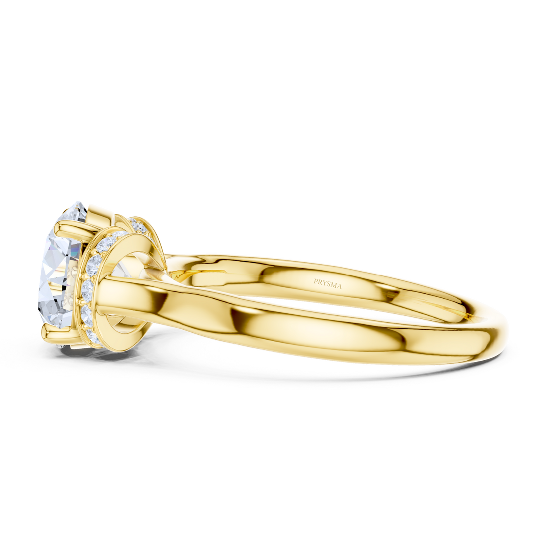 Twisted Pave Cathedral Ring