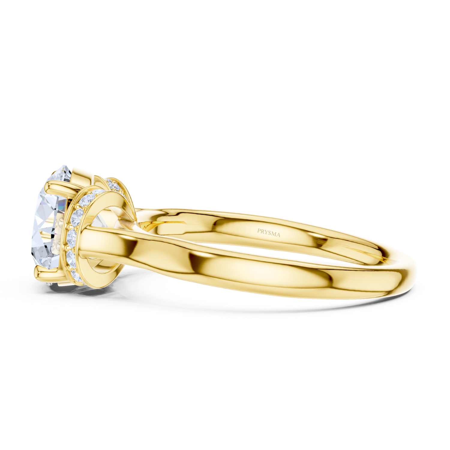 Twisted Pave Cathedral Ring
