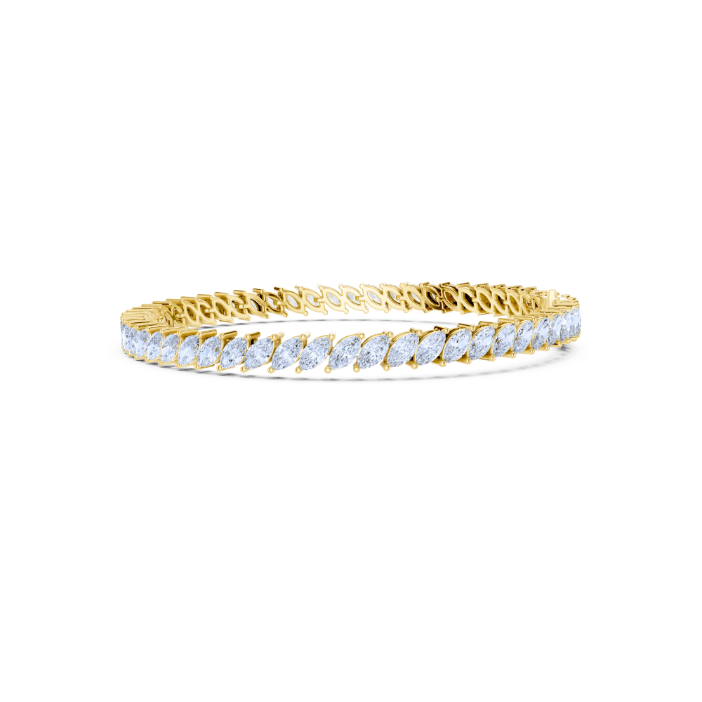 Elara Marquise-Cut Diamond Tennis Bracelet