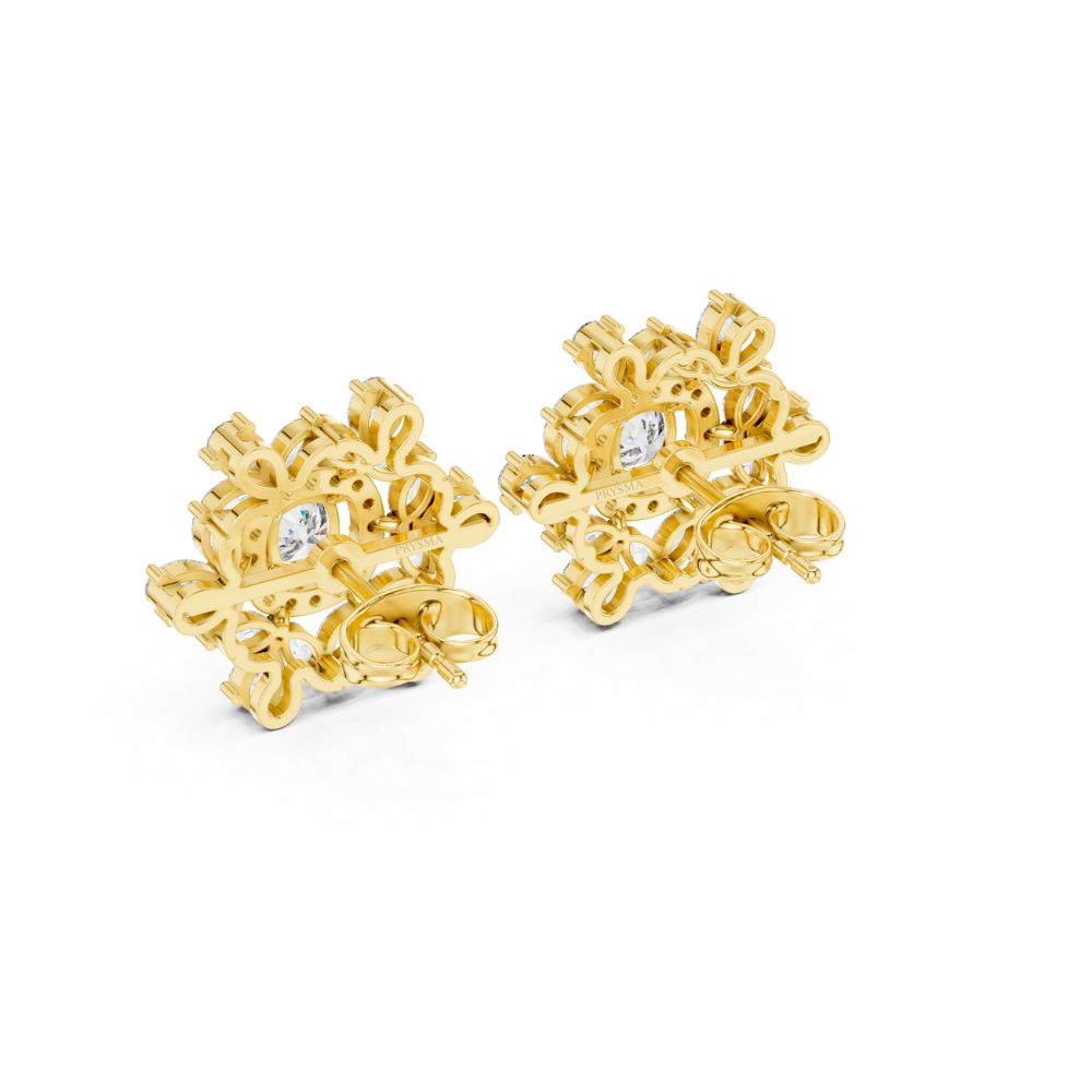 Radiant Bloom Diamond Studs