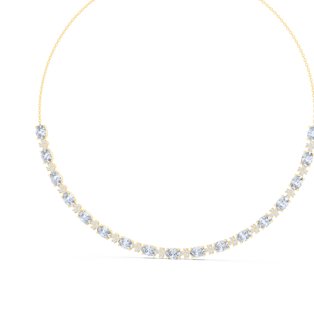 Celestia Oval Diamond Necklace
