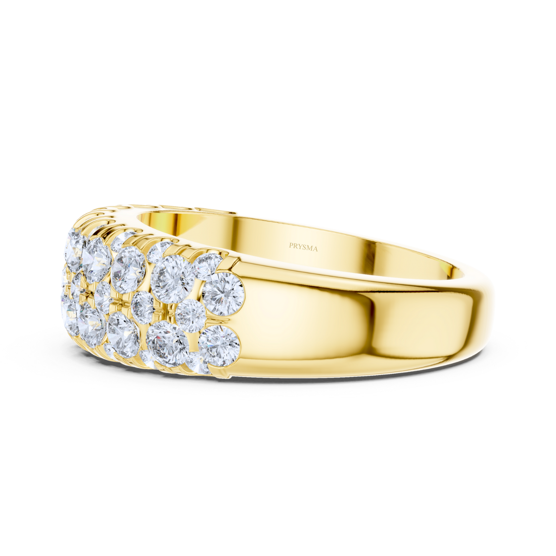 Triple Row Diamond Eternity Band
