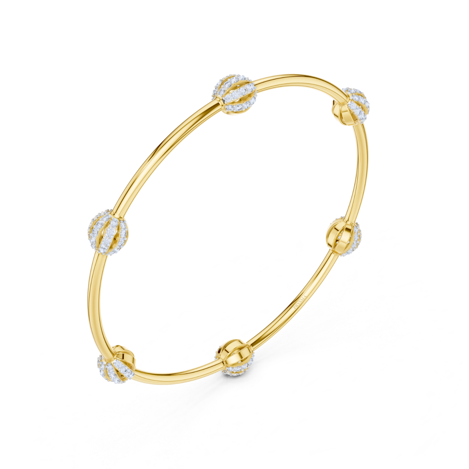 Radiant Bloom Orb Diamond Bangle