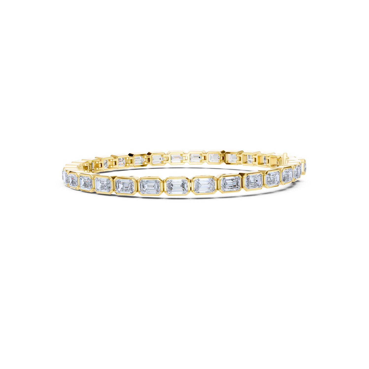 Emerald-Cut Diamond Tennis Bracelet