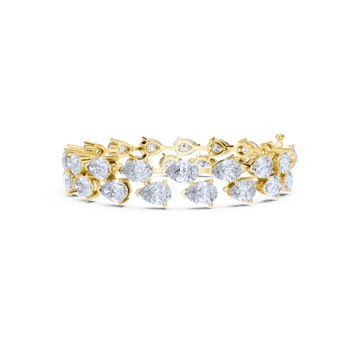 Luxe Pear Diamond Eternity Bracelet