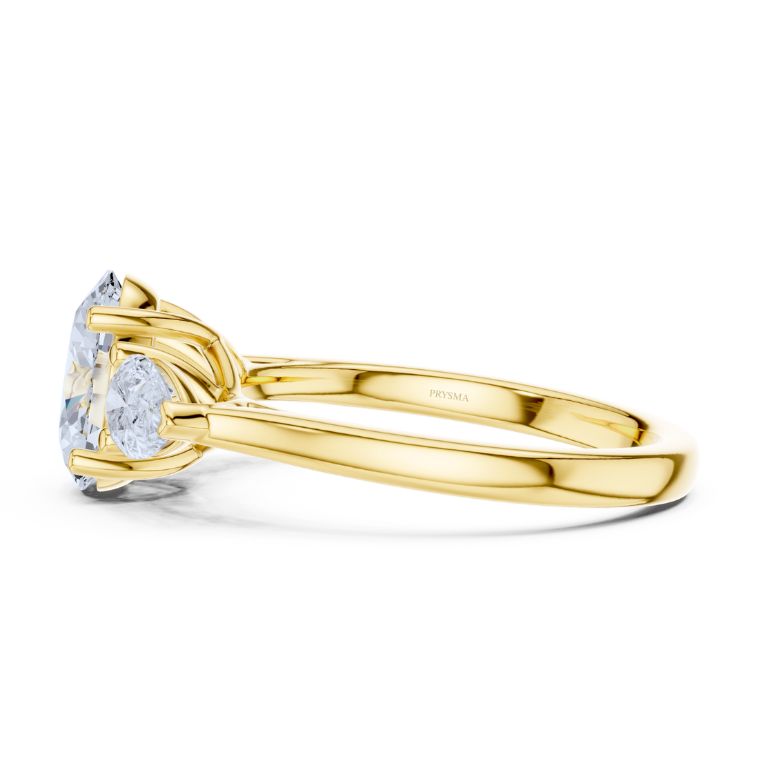 Three-Stone Oval Diamond Ring