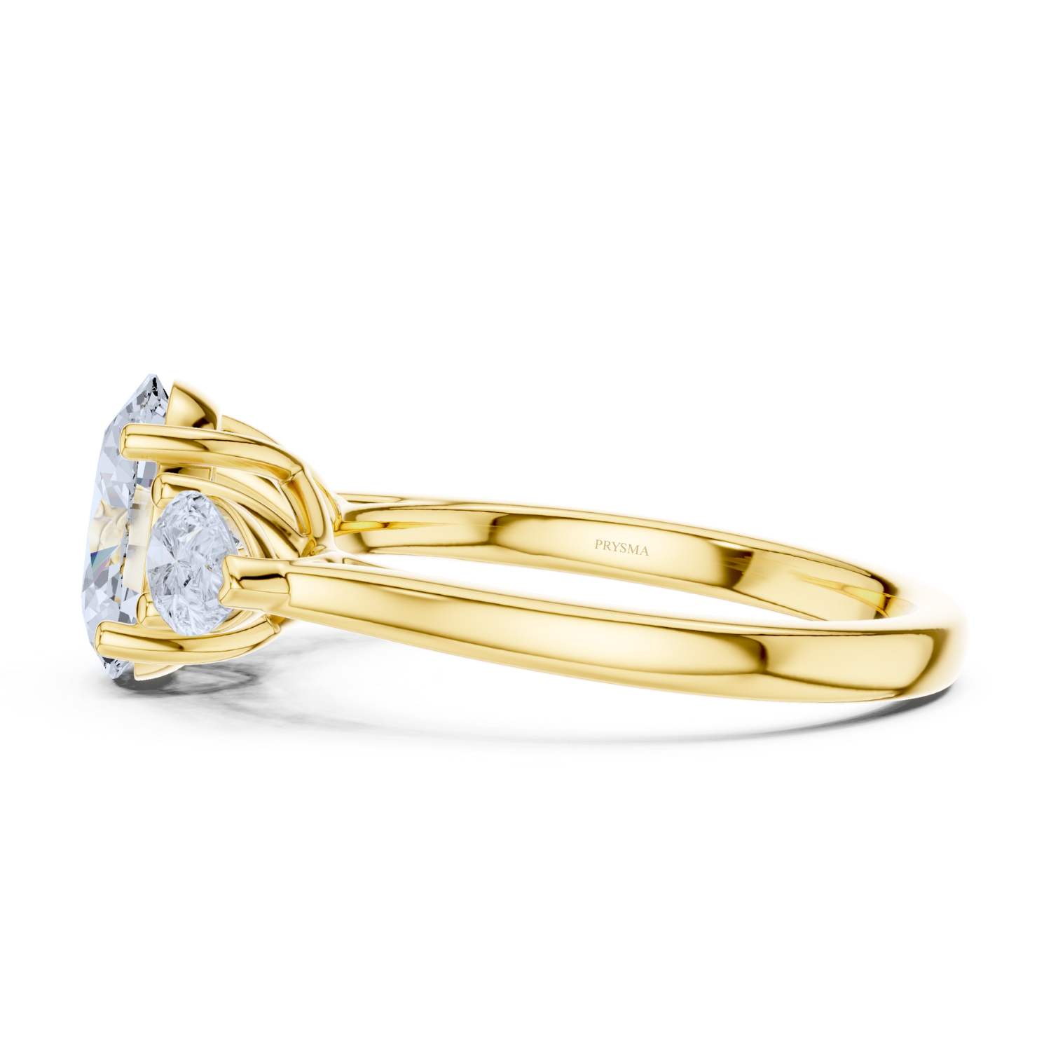 Three-Stone Oval Diamond Ring