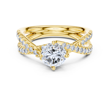 Twisted Infinity Diamond Ring