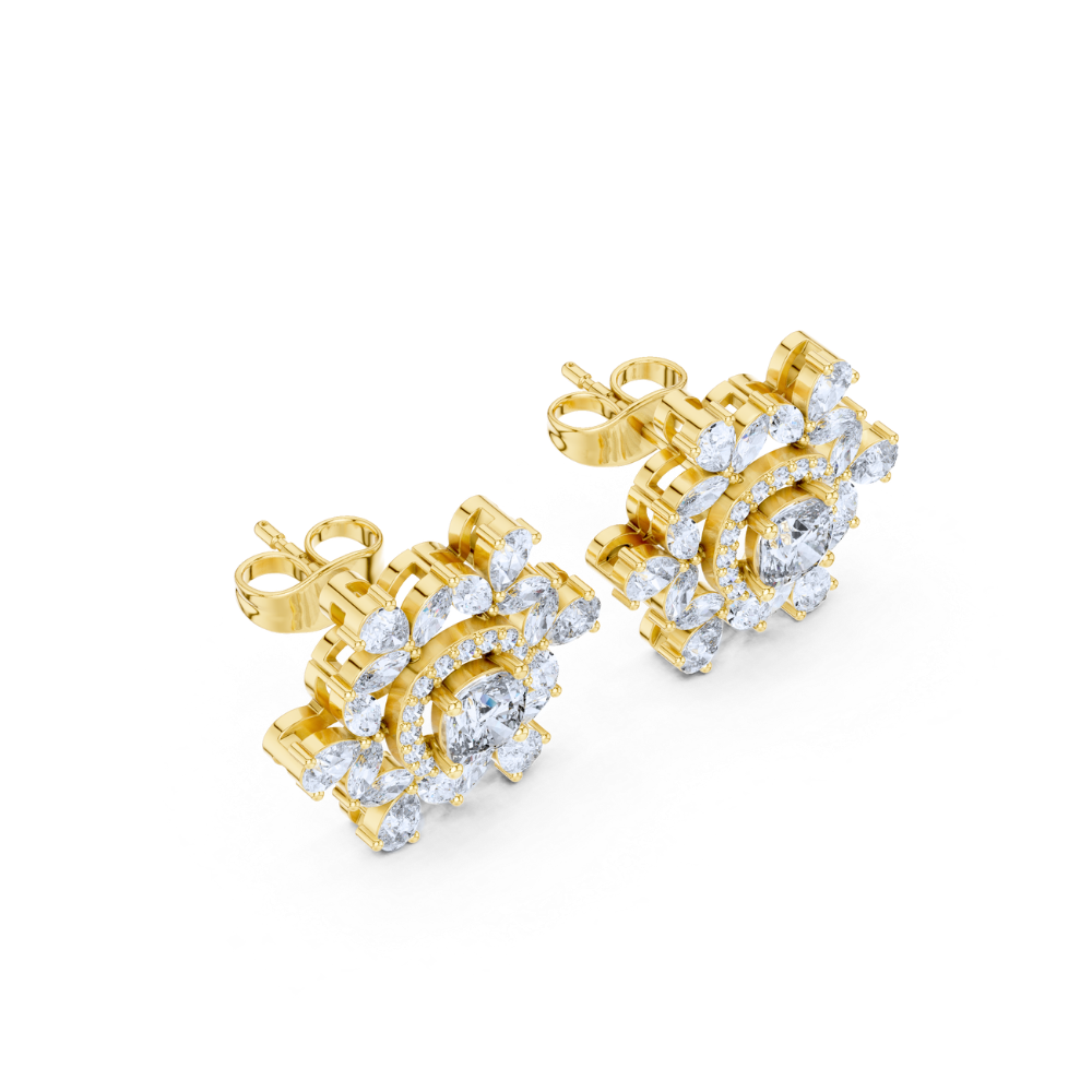 Radiant Bloom Diamond Studs