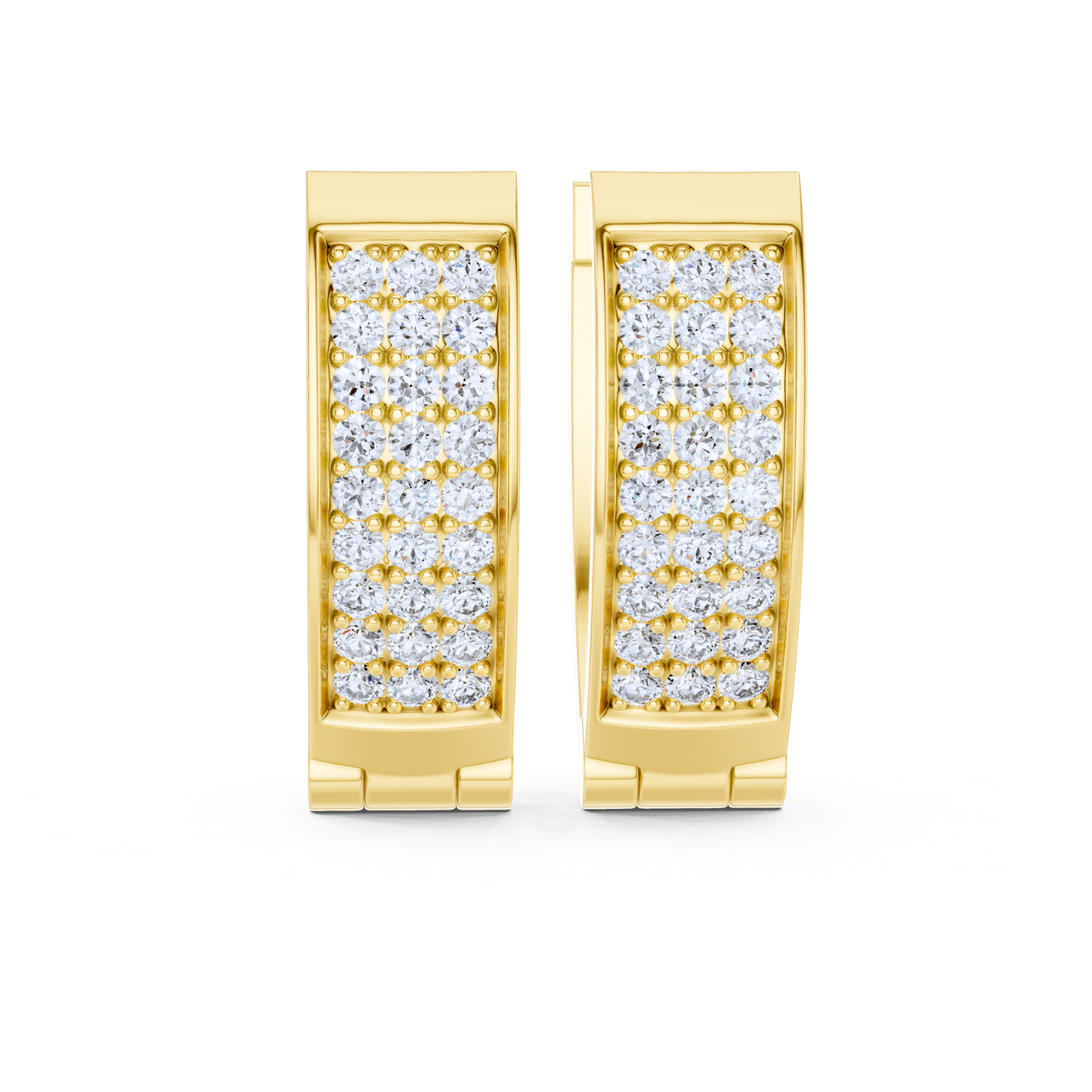 Classic Pave Diamond Hoop Earrings