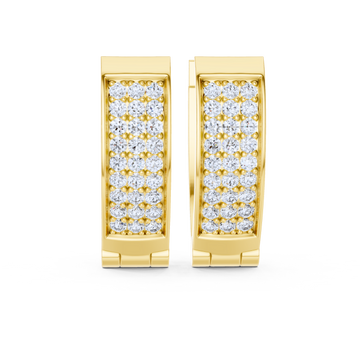 Classic Pave Diamond Hoop Earrings