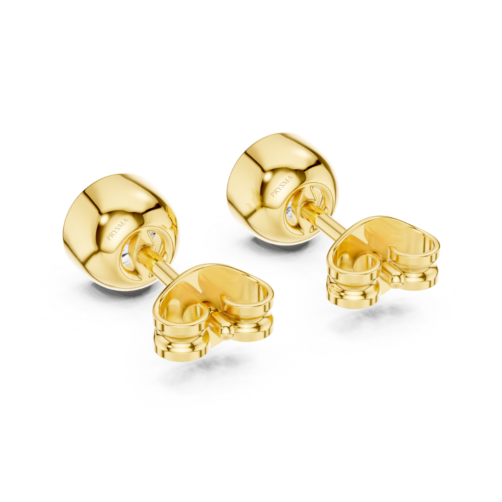Classic Bezel Set Diamond Stud Earrings