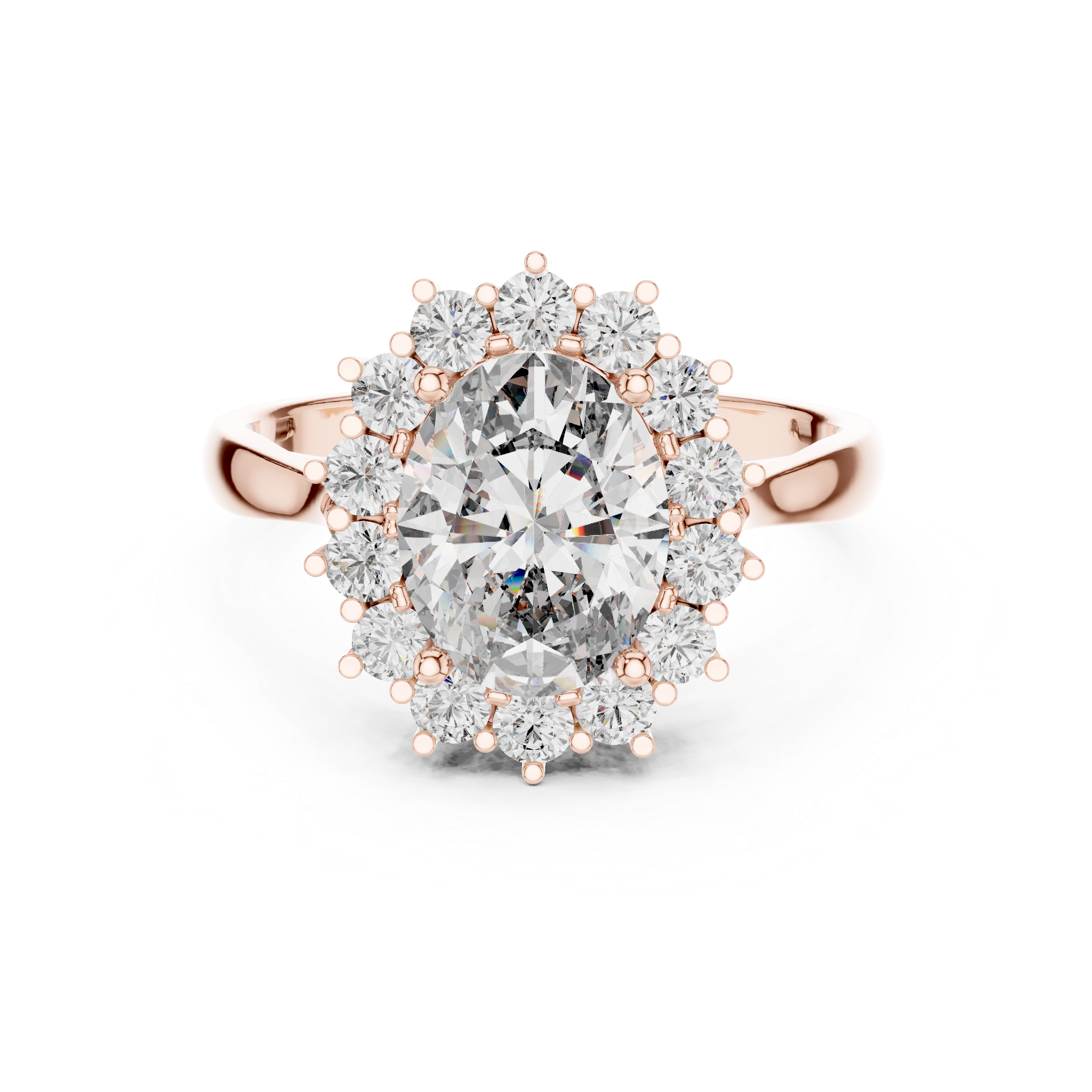 Classic Solitaire Halo Diamond Ring