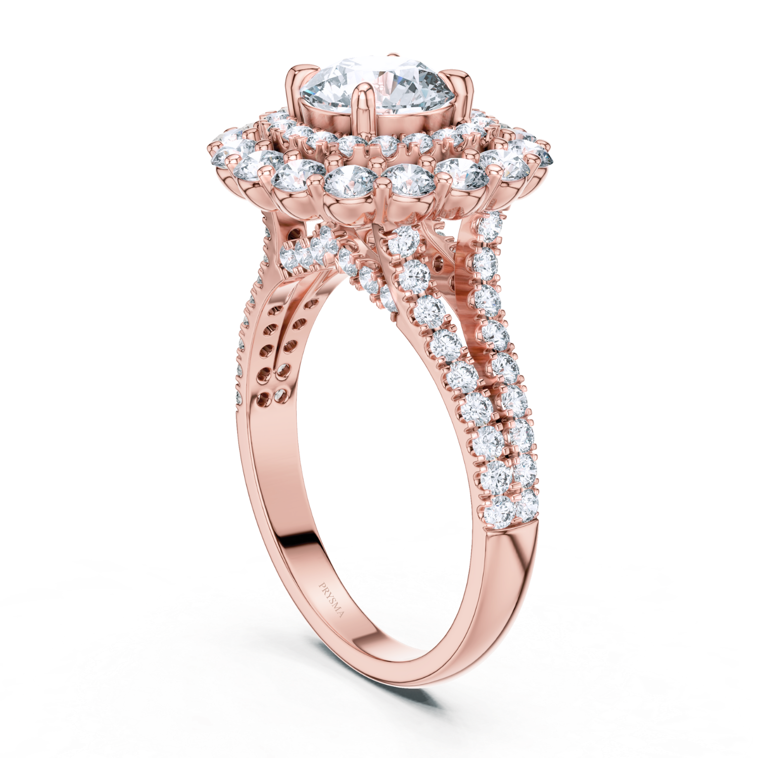 Radiant Double Halo Diamond Ring