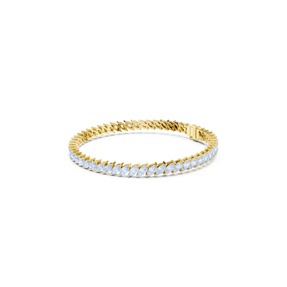 Elara Marquise-Cut Diamond Tennis Bracelet