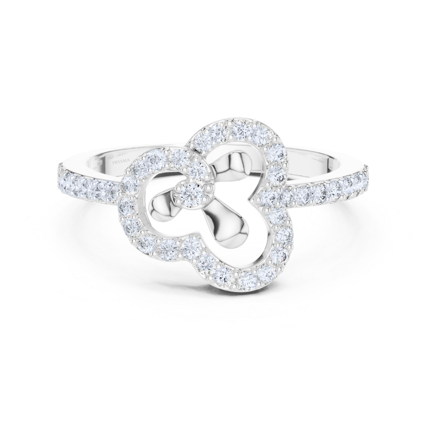 Floral Halo Diamond Ring