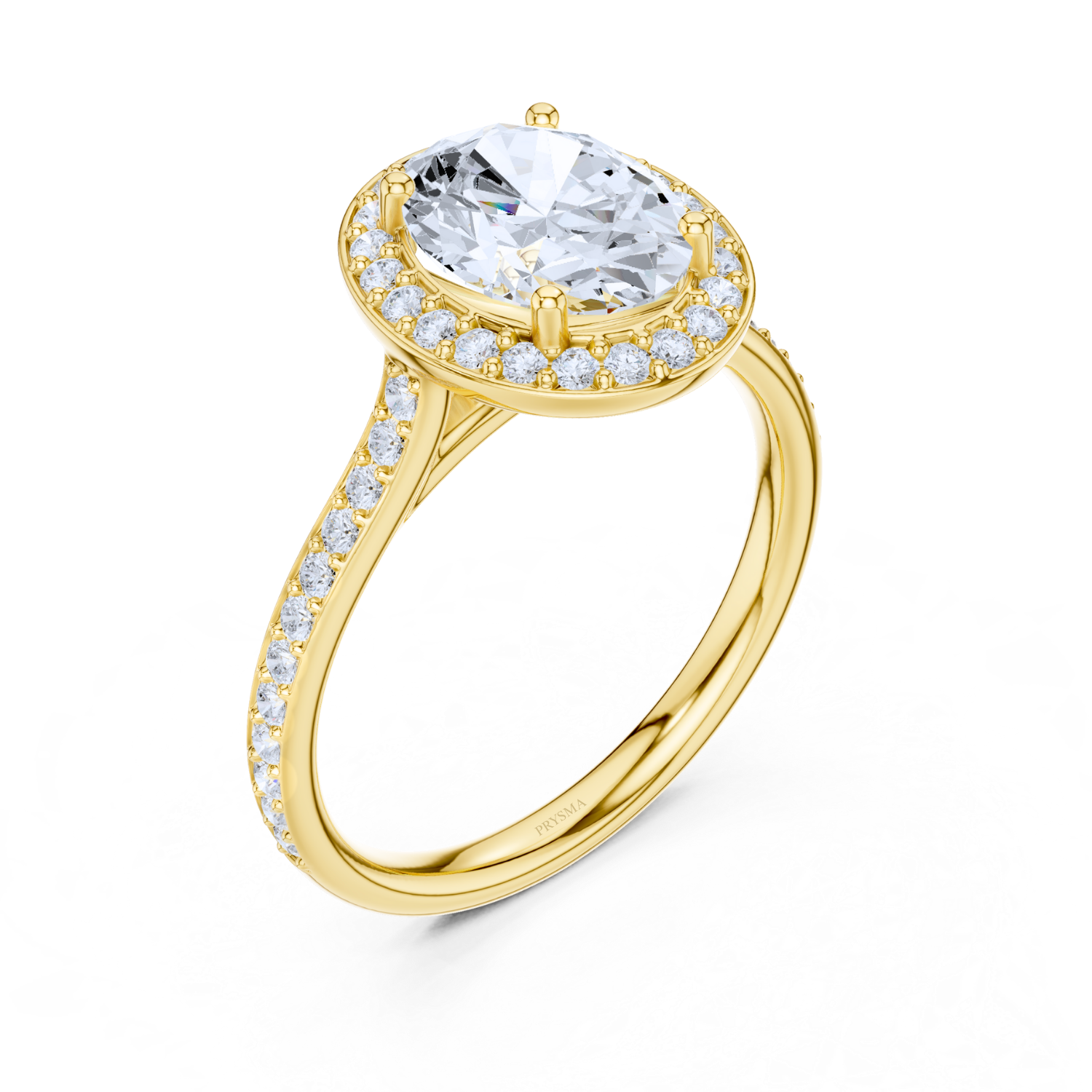 Oval Halo Diamond Ring