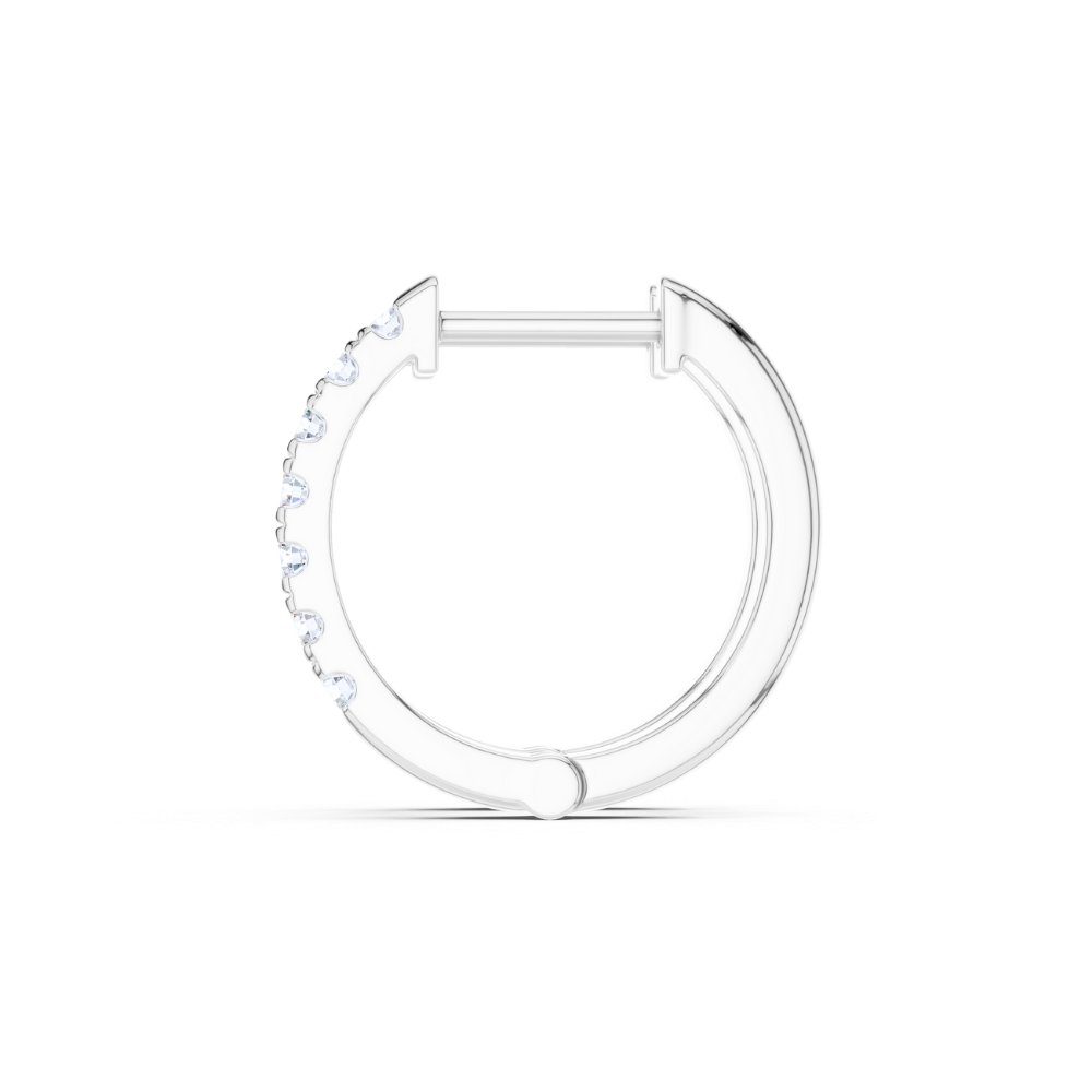 Radiant Line Diamond Hoop Earrings