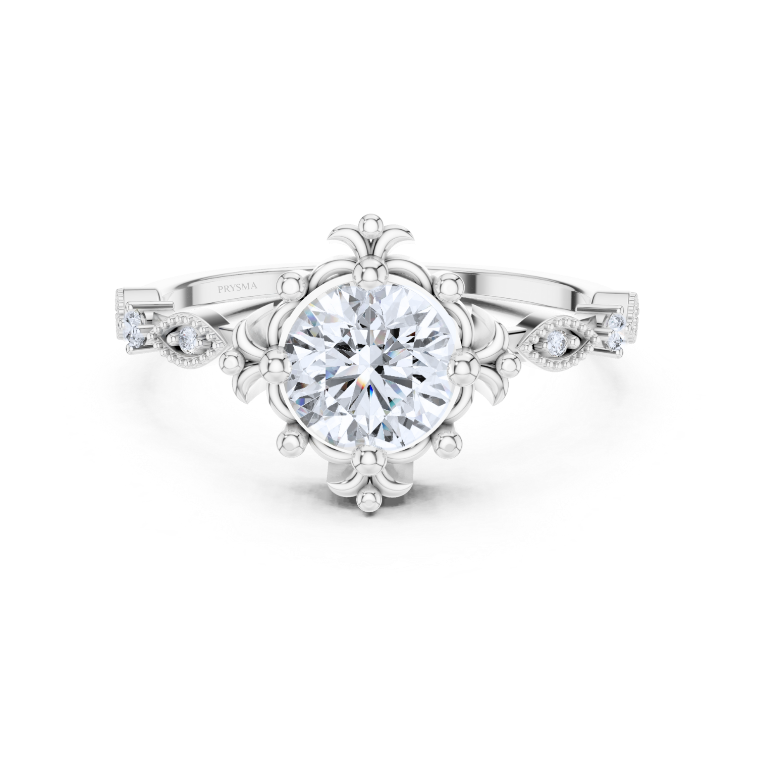Vintage Floral Diamond Ring