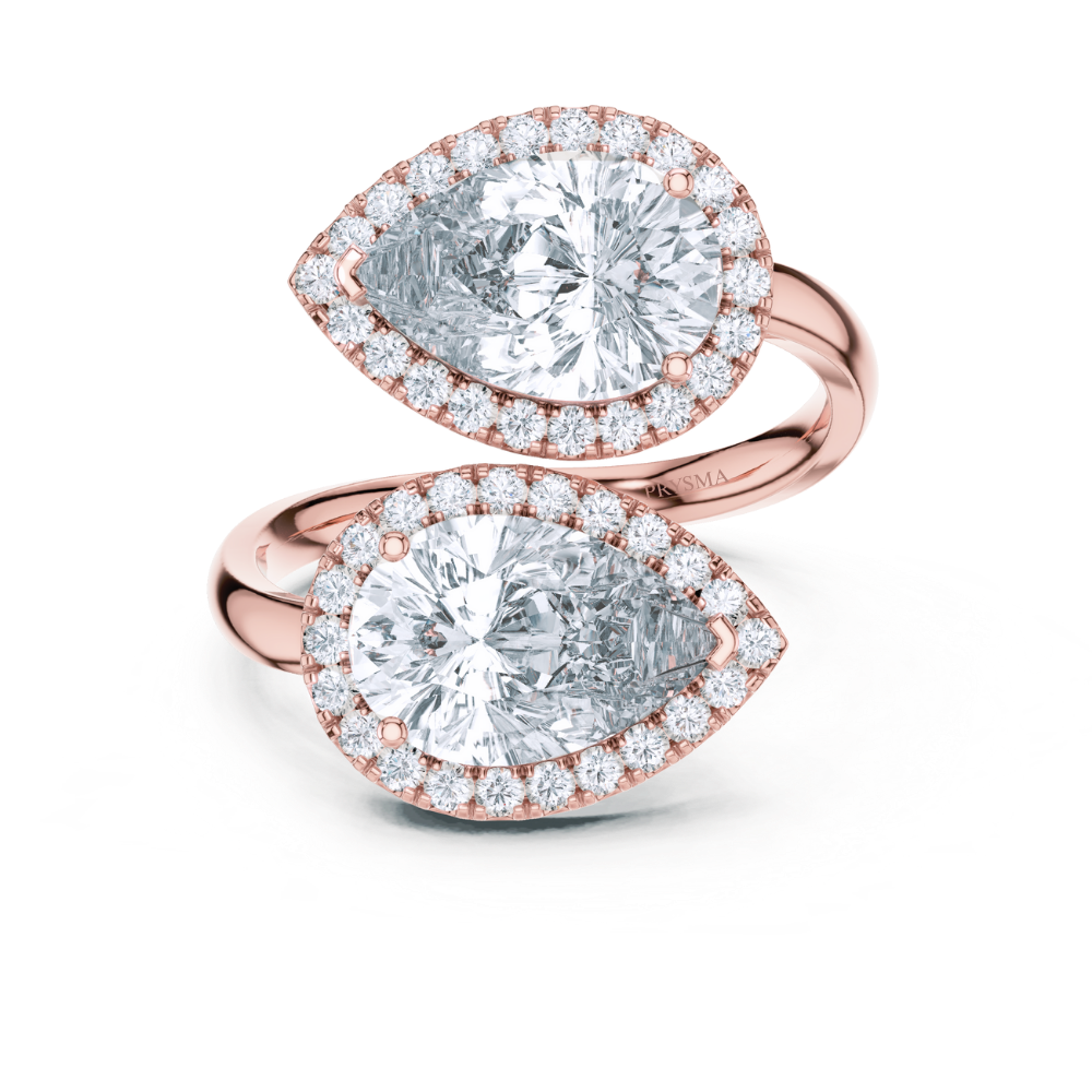 Celestia Pear Duet Ring