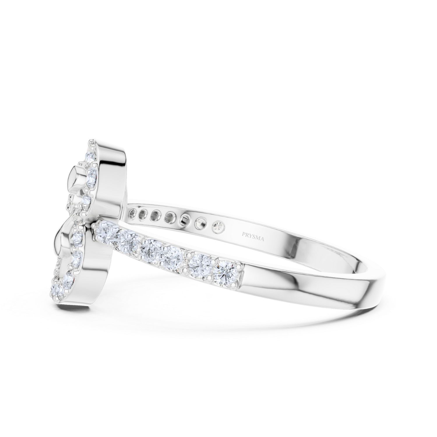Floral Halo Diamond Ring