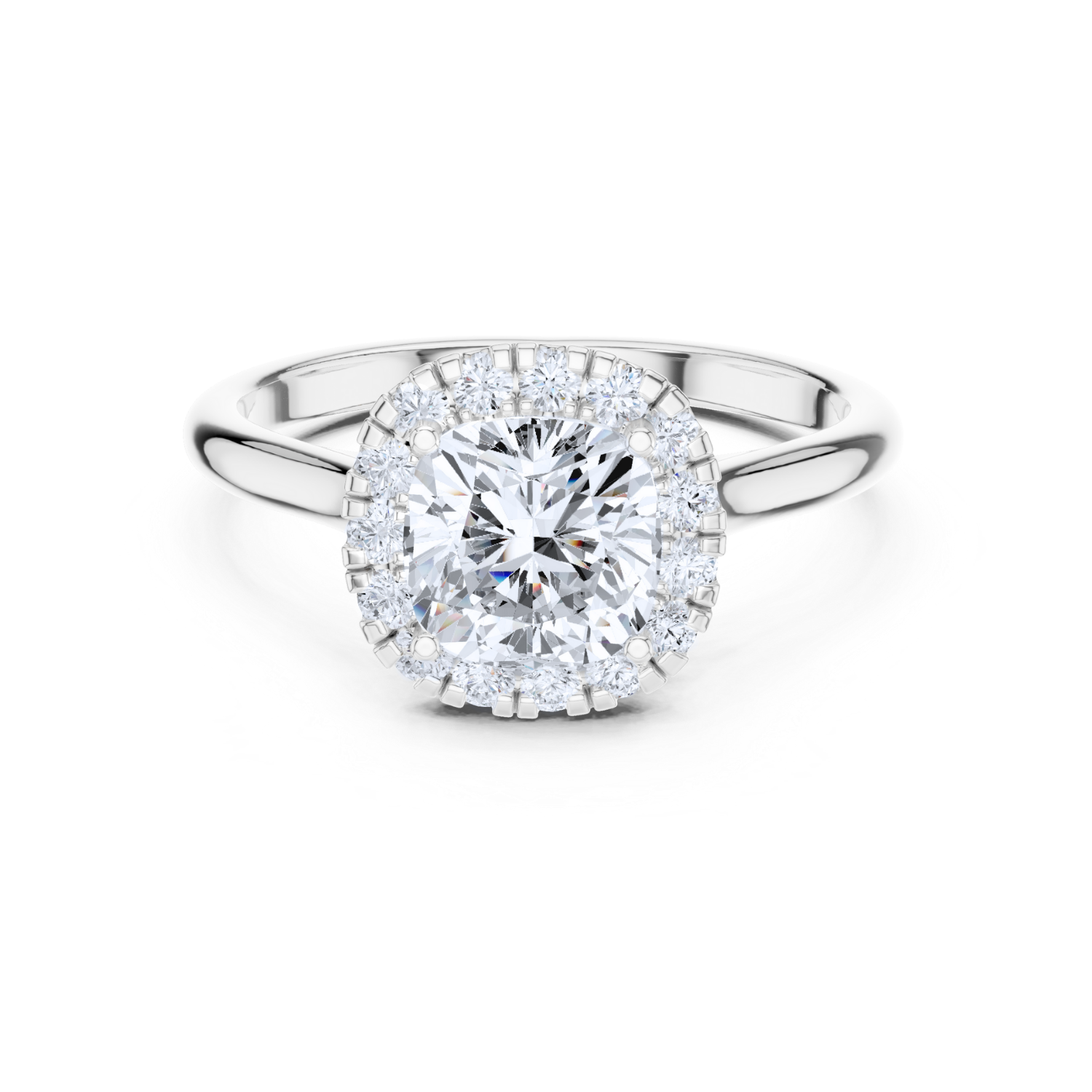 Cushion Halo Diamond Ring