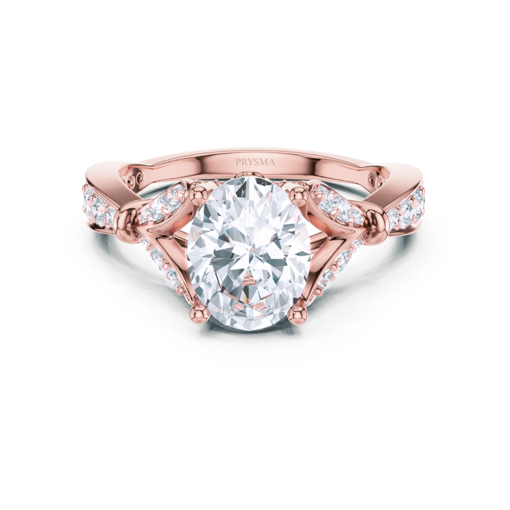 Aurelia Oval Diamond Vine Ring