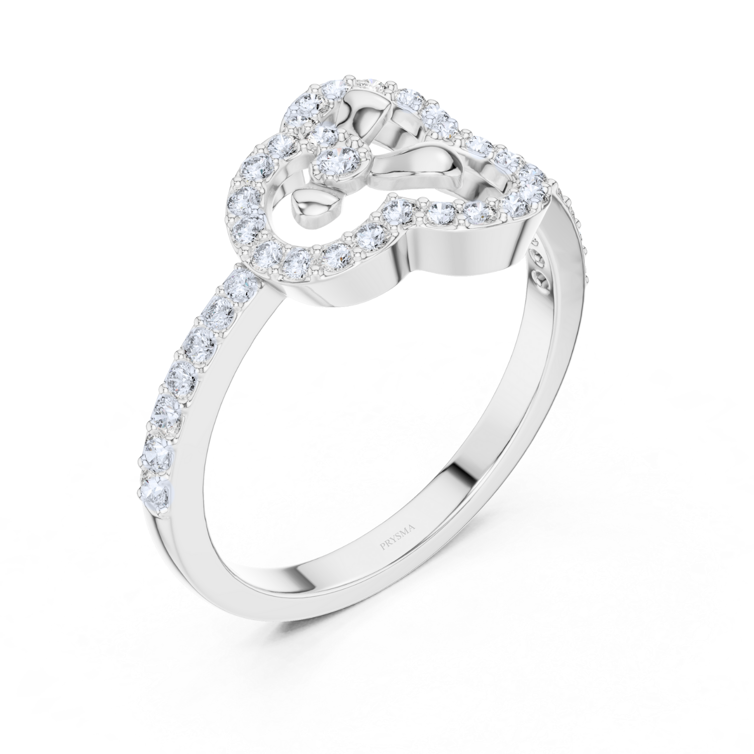 Floral Halo Diamond Ring