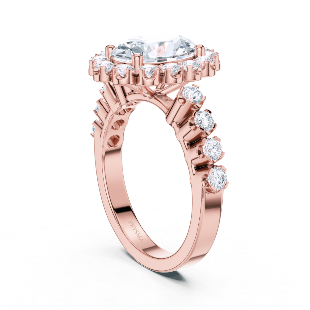 Oval Radiance Blossom Diamond Ring