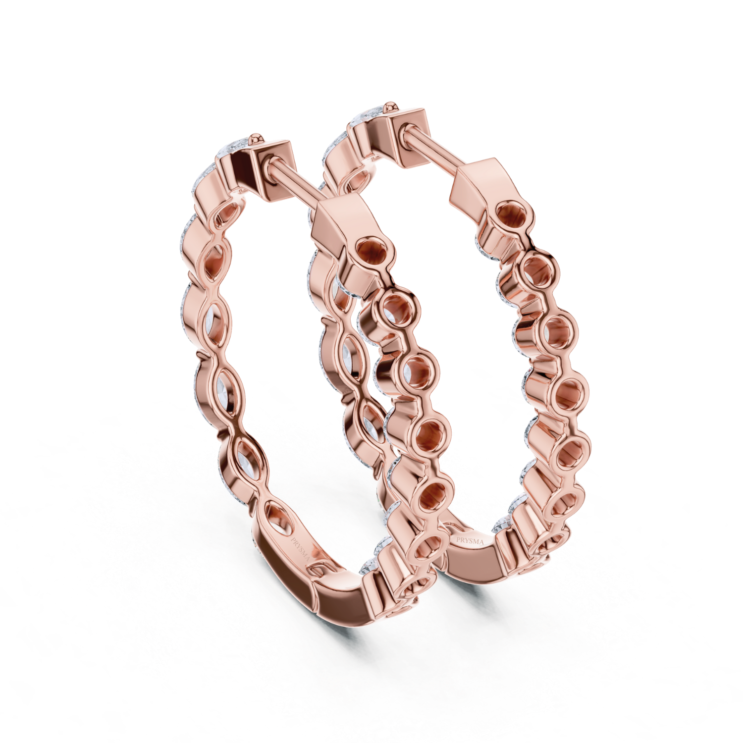 Marquise Elegance Hoop Earrings
