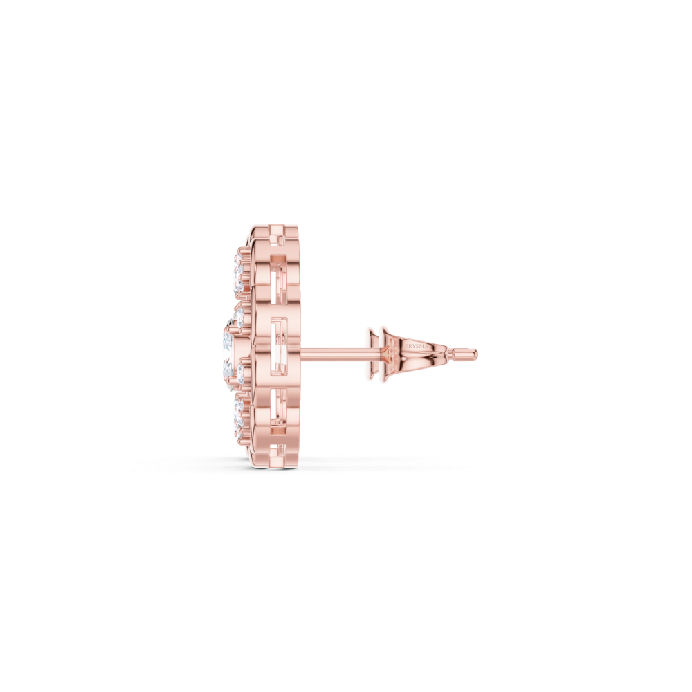 Vintage Radiance Diamond Stud Earrings