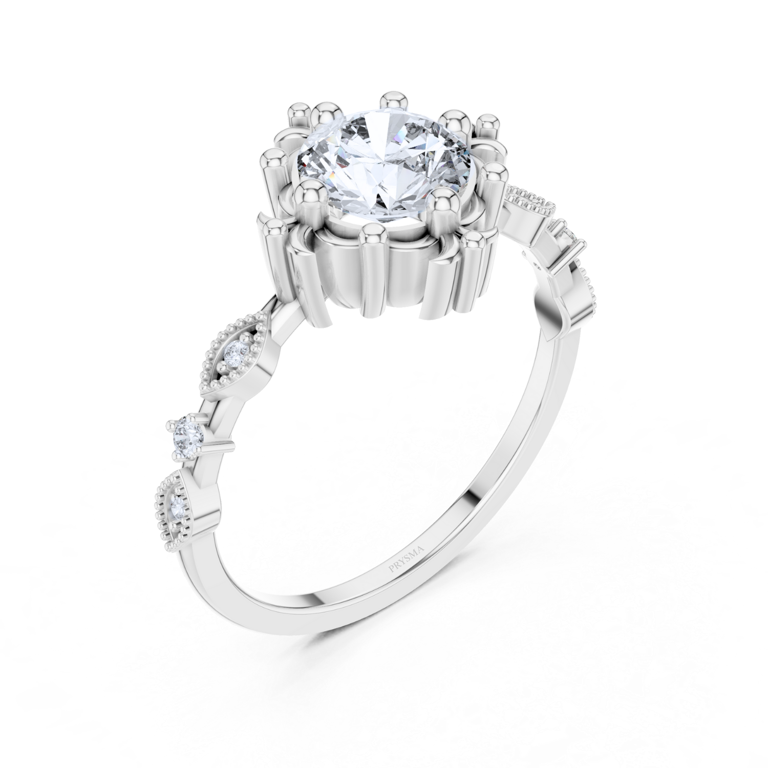 Vintage Floral Diamond Ring