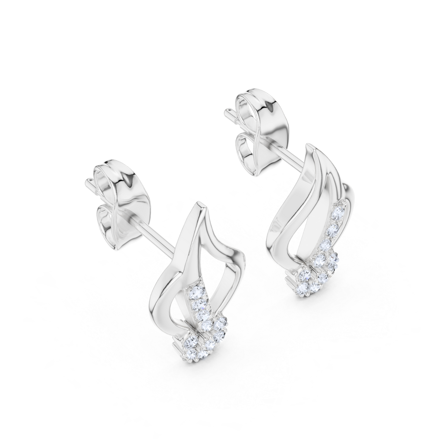 Floral Elegance Diamond Earrings