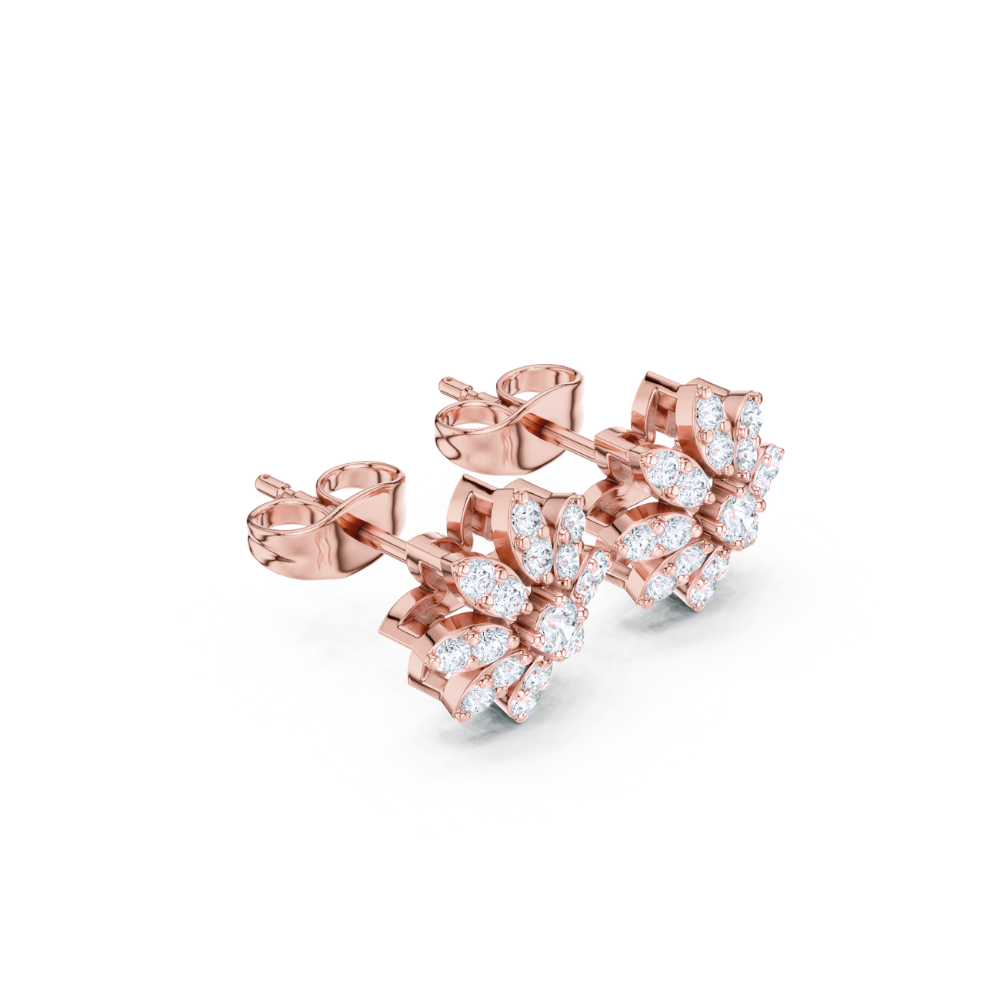 Daisy Bloom Diamond Floral Studs