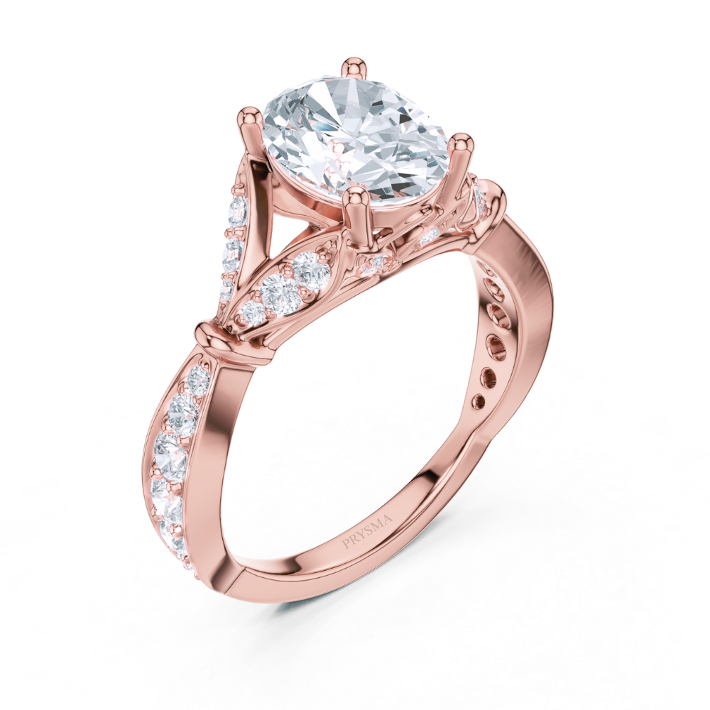 Aurelia Oval Diamond Vine Ring