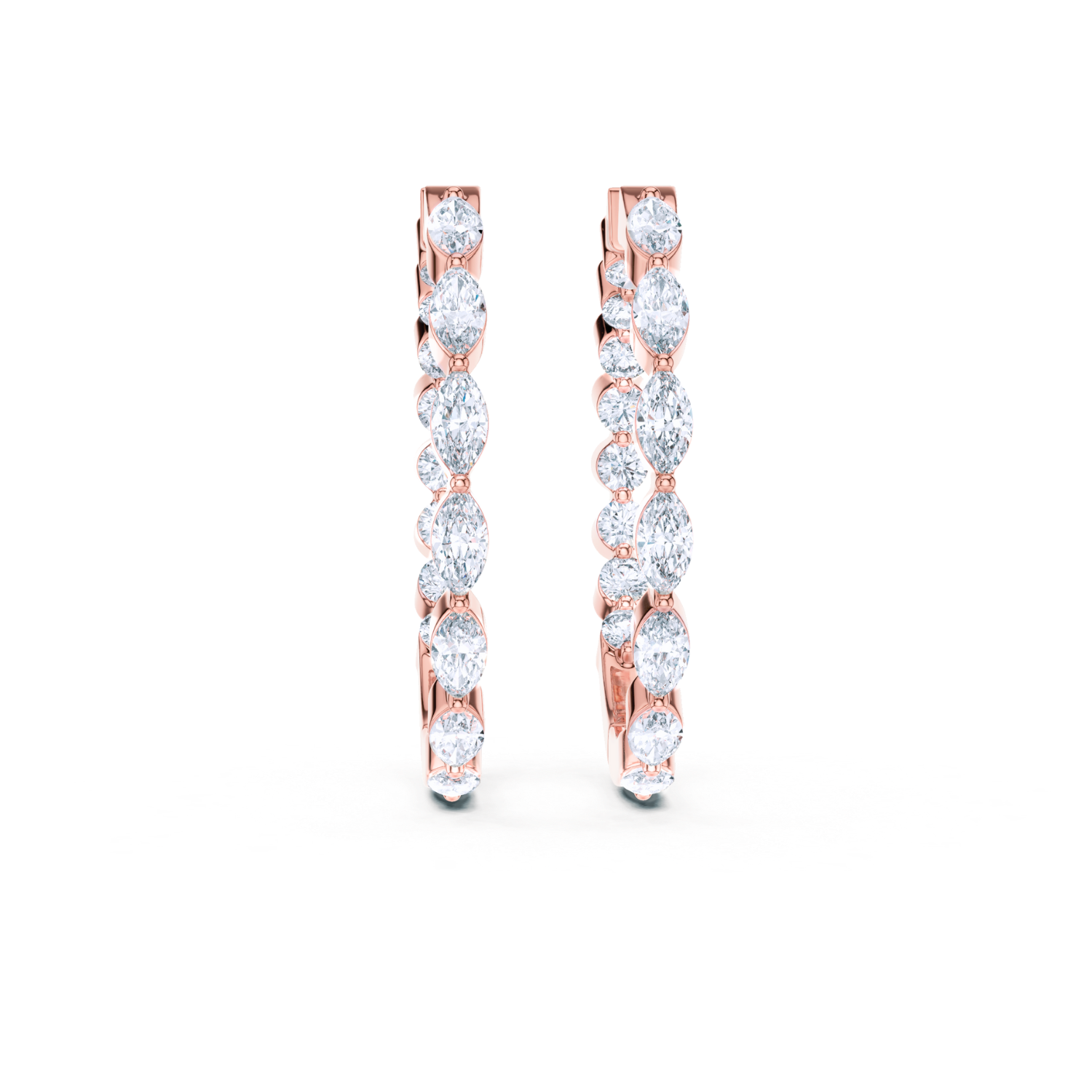 Marquise Elegance Hoop Earrings