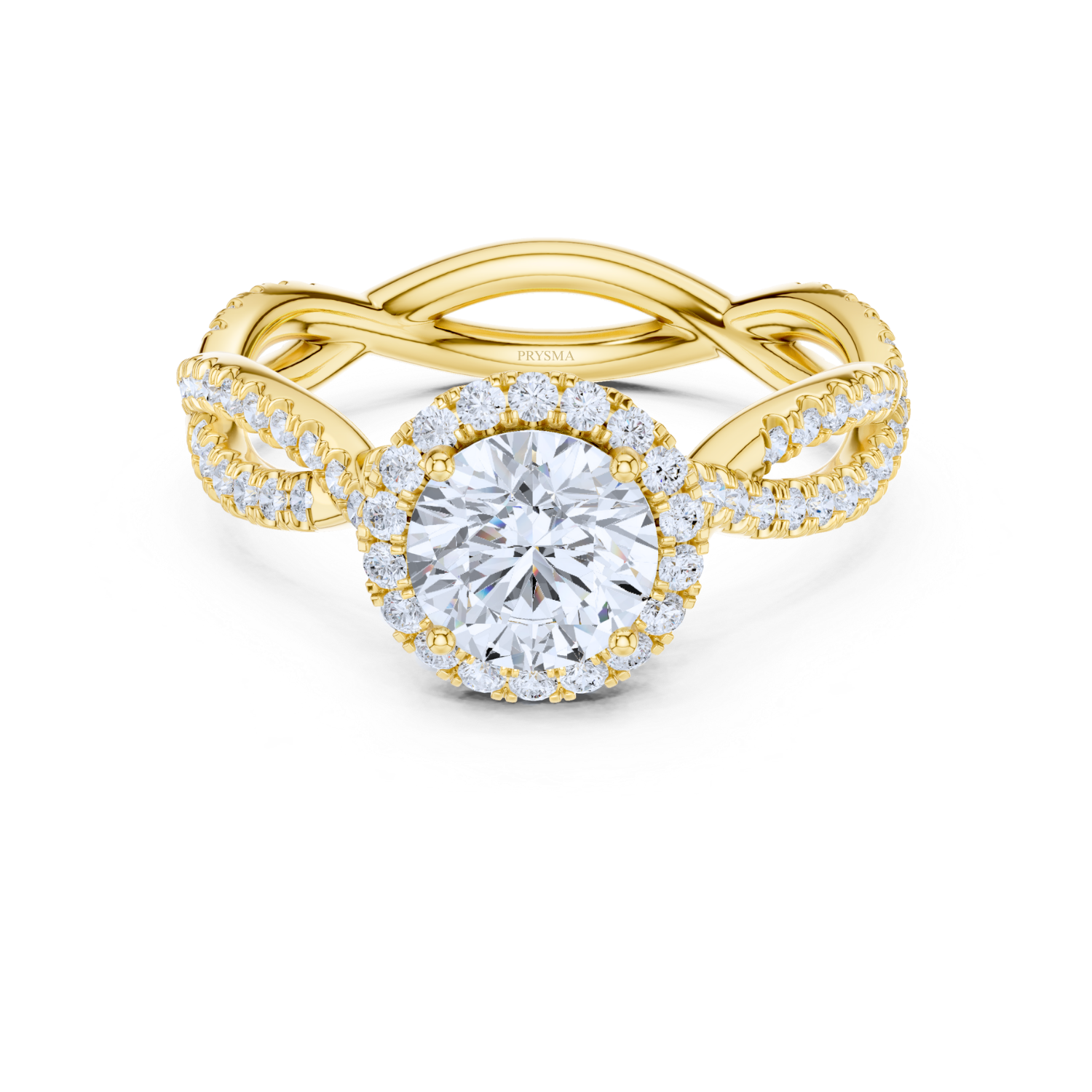Ethereal Twist Halo Ring