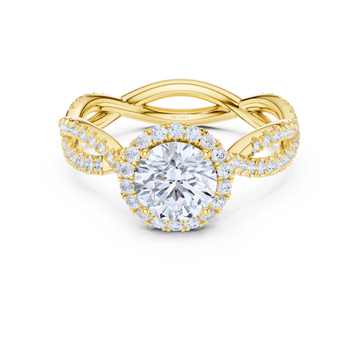 Ethereal Twist Halo Ring