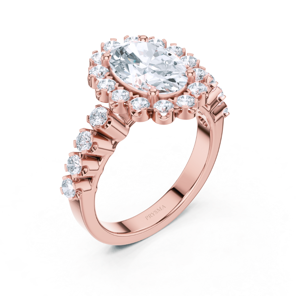 Oval Radiance Blossom Diamond Ring