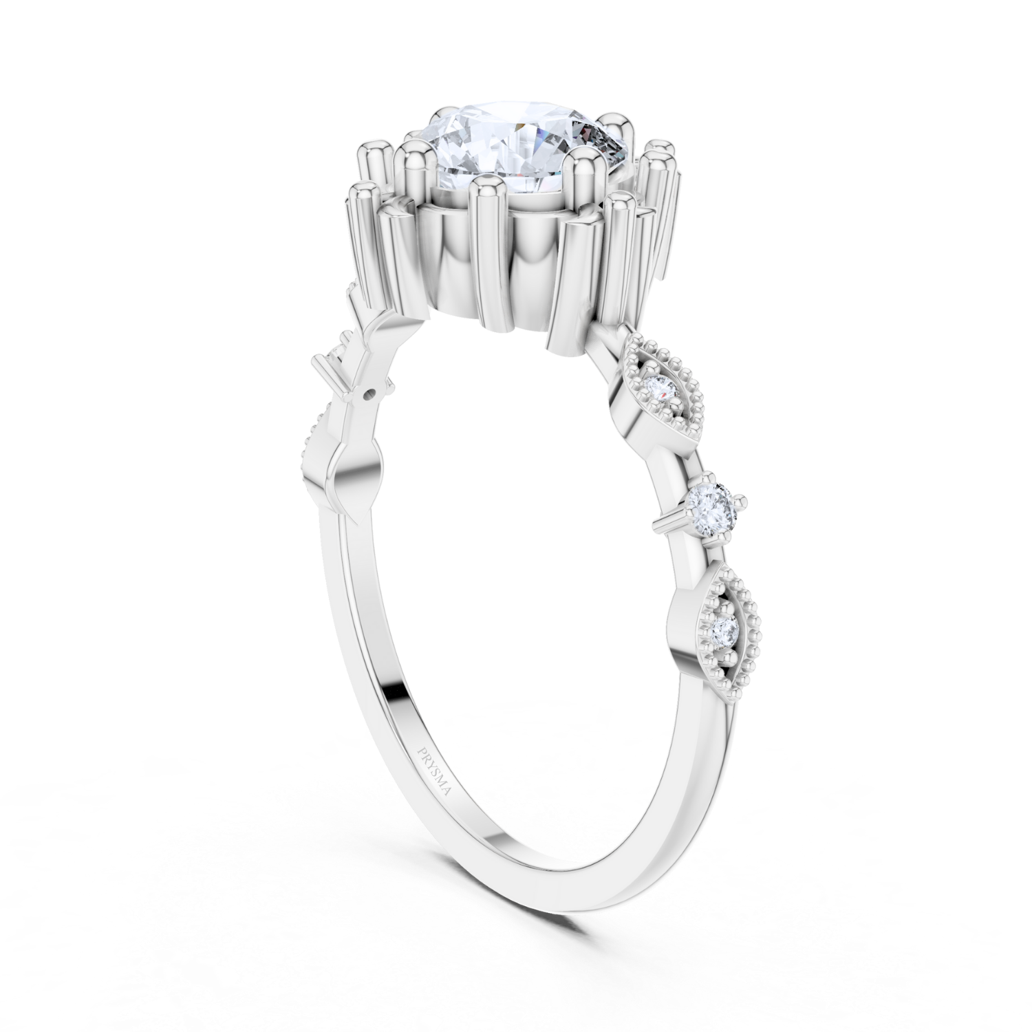 Vintage Floral Diamond Ring