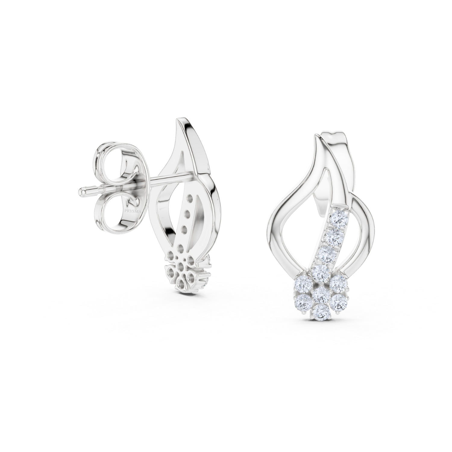 Floral Elegance Diamond Earrings