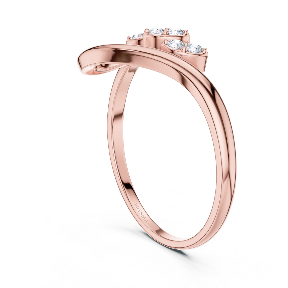 Elegant Leaf Wave Ring