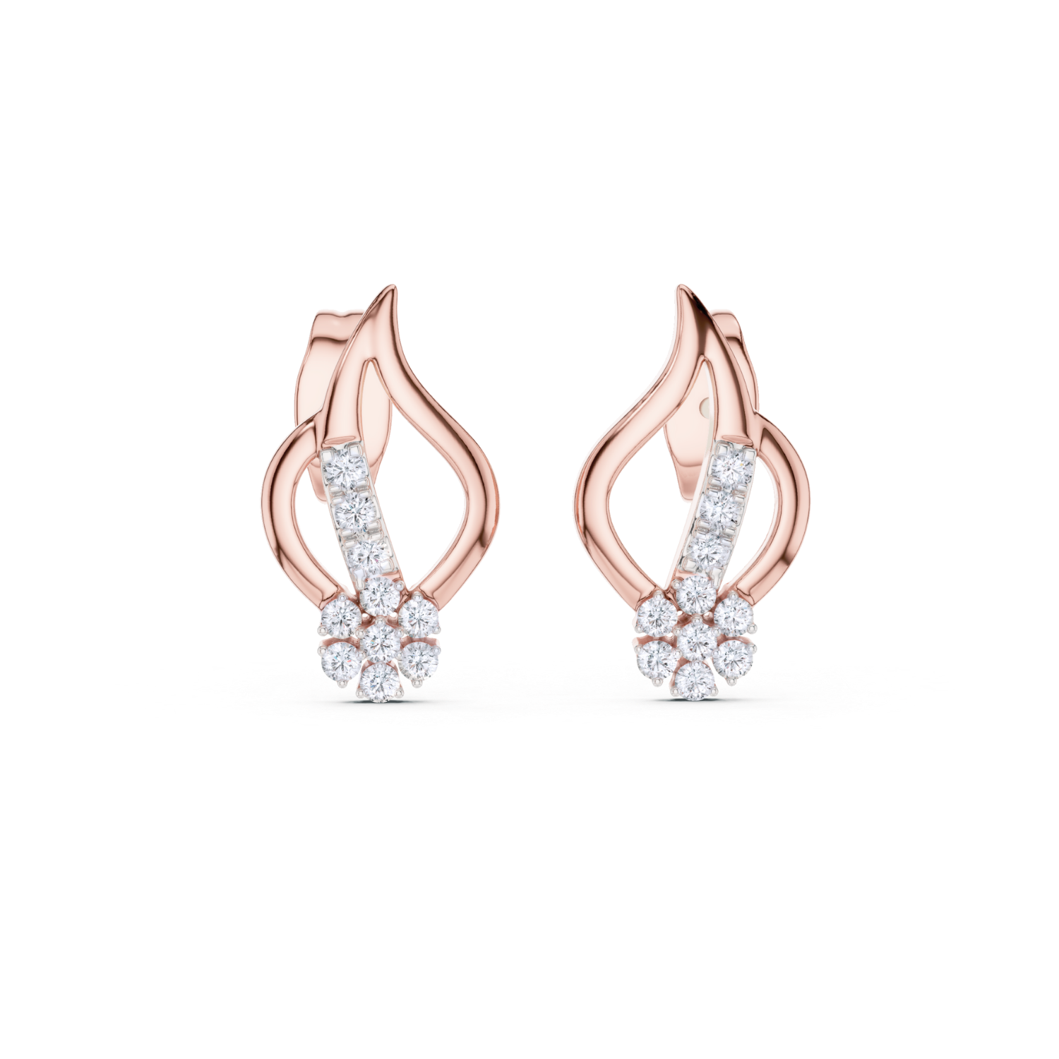 Floral Elegance Diamond Earrings