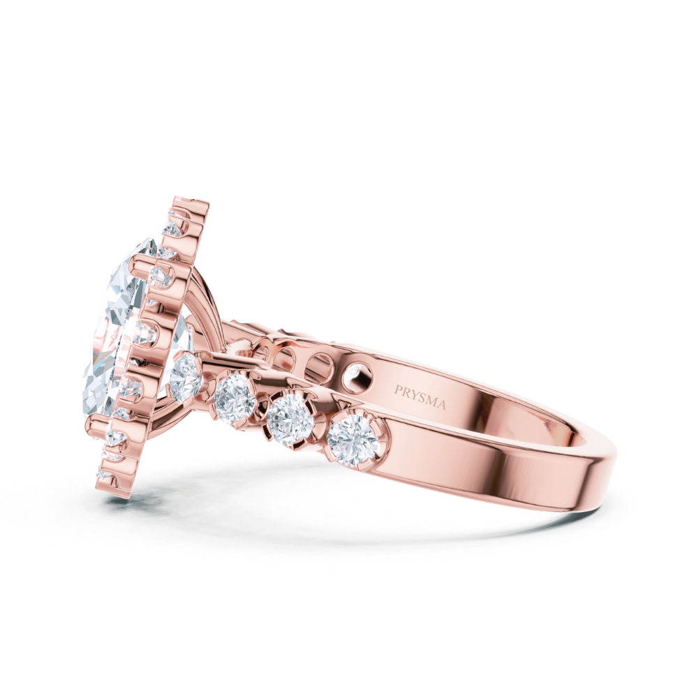 Oval Radiance Blossom Diamond Ring