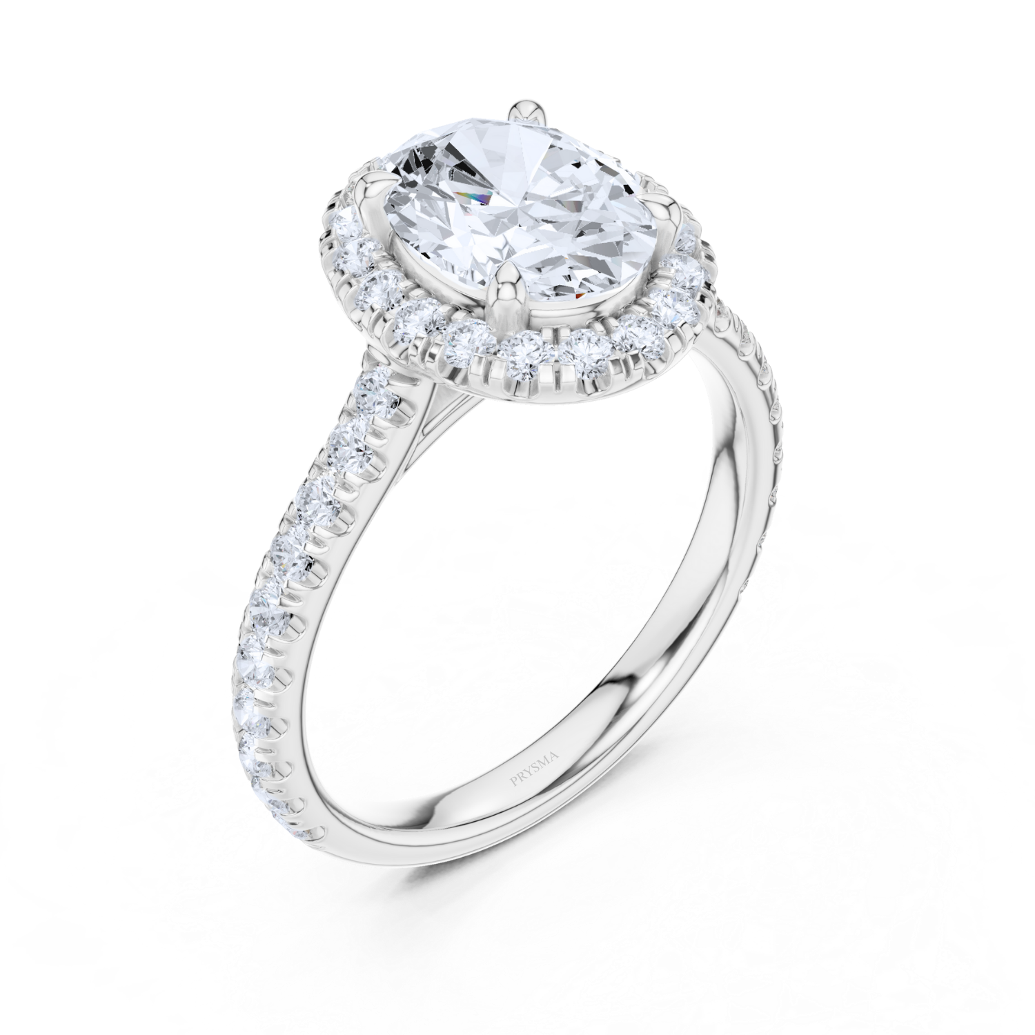 Luminara Diamond Pave Halo Ring