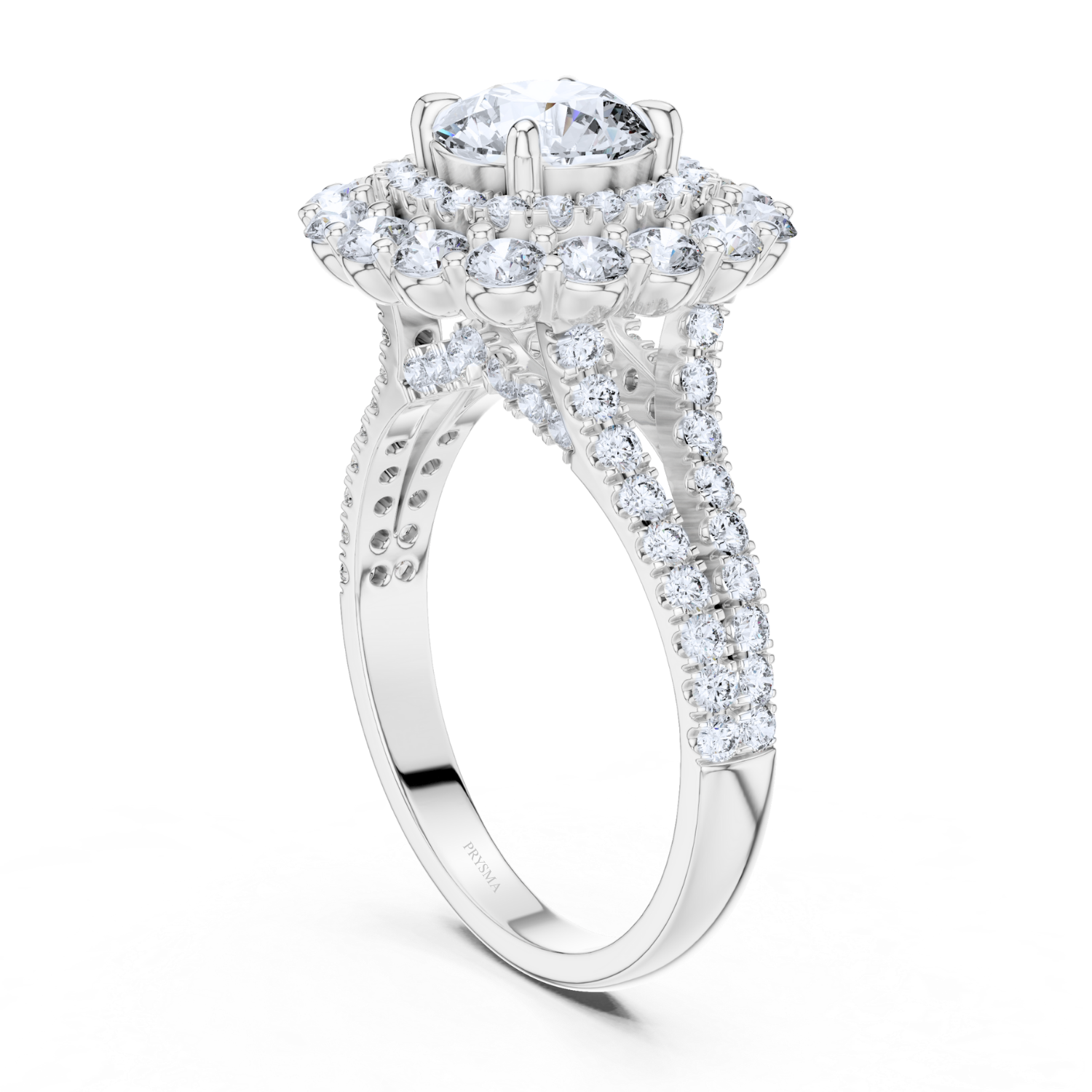 Radiant Double Halo Diamond Ring