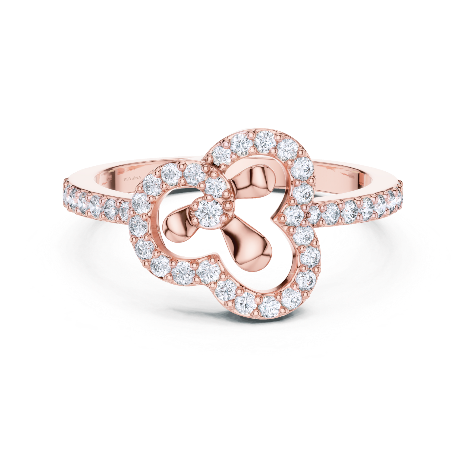 Floral Halo Diamond Ring