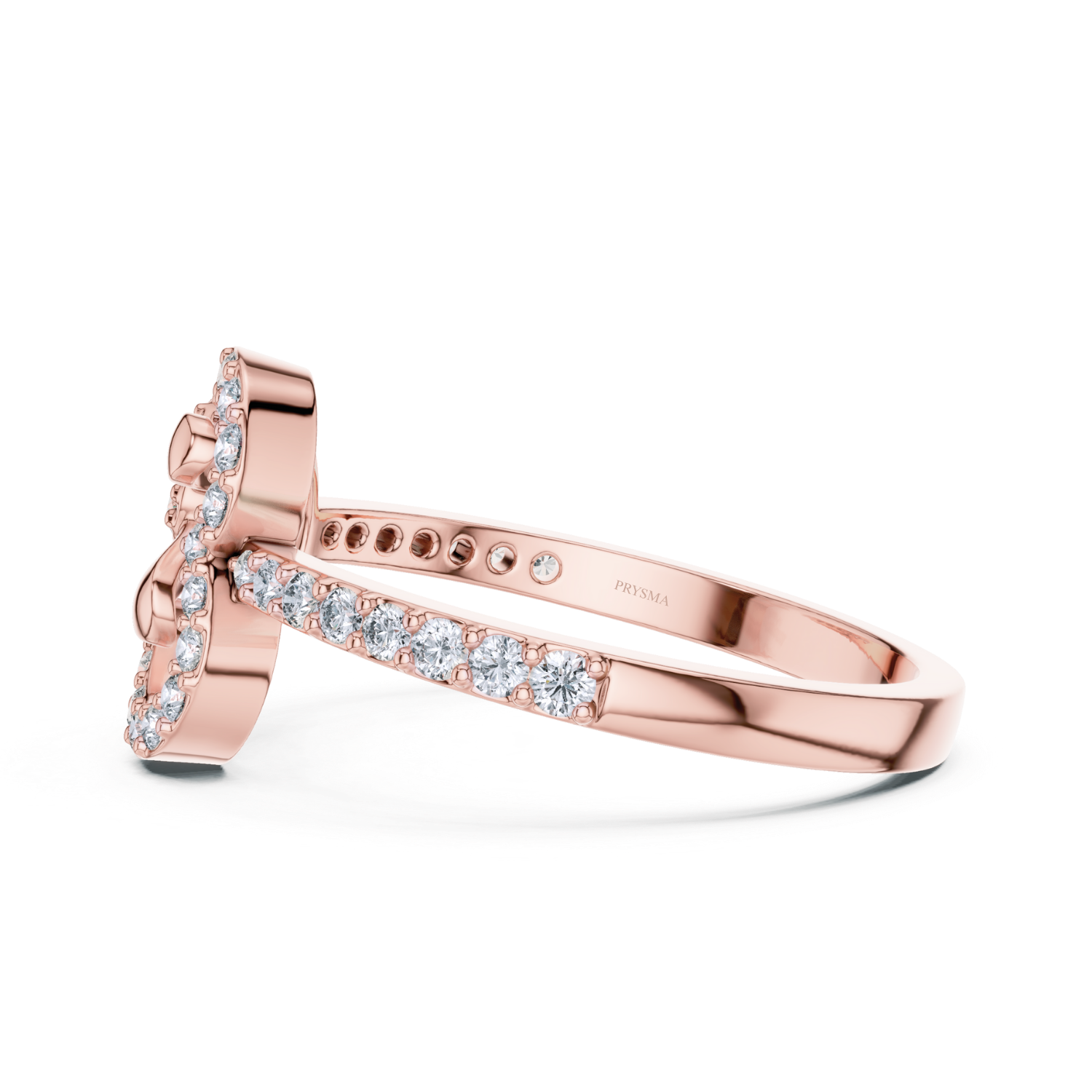 Floral Halo Diamond Ring