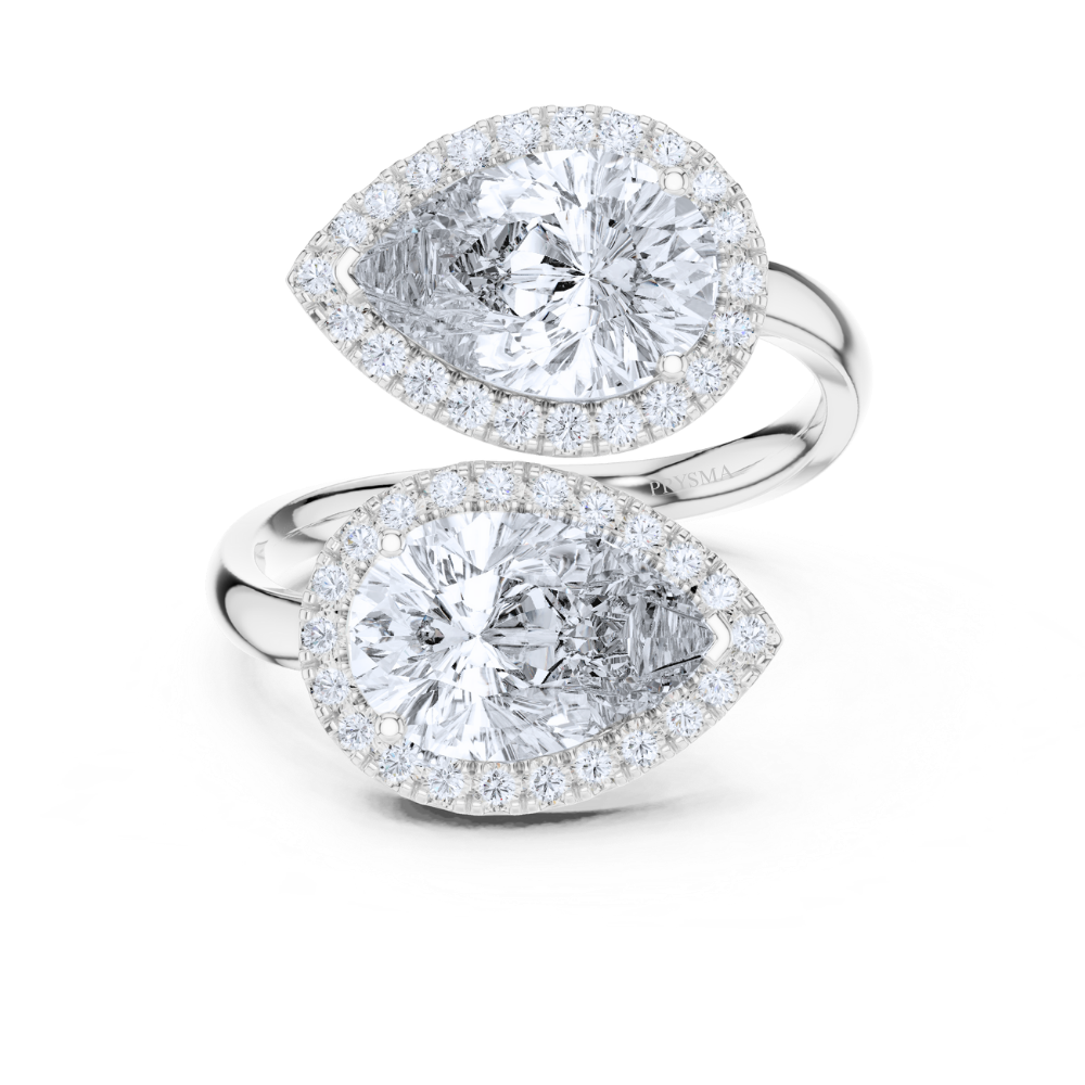 Celestia Pear Duet Ring