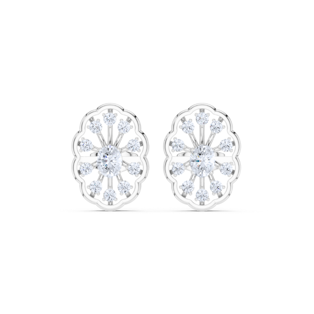Vintage Radiance Diamond Stud Earrings